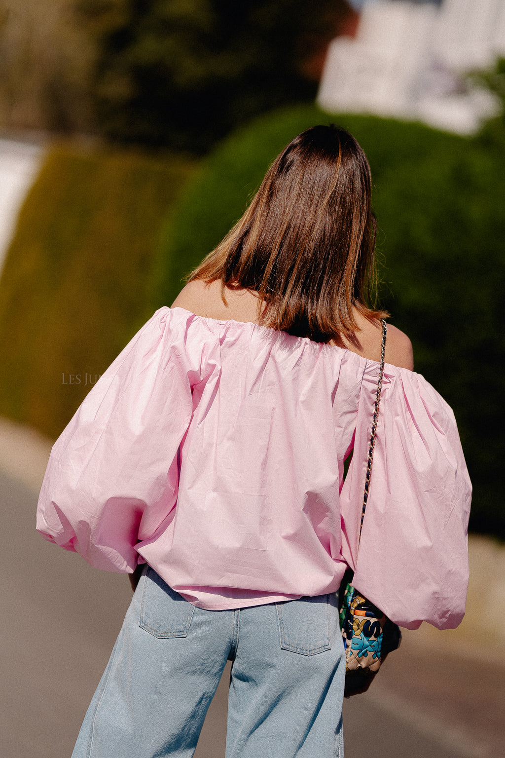 Fran off shoulder blouse pink