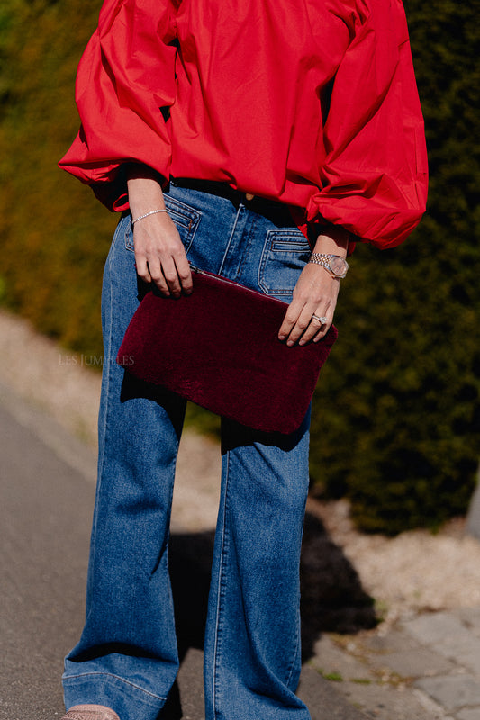 Les Jumelles Pia toilet bag burgundy