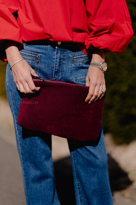 Les Jumelles Pia toilet bag burgundy