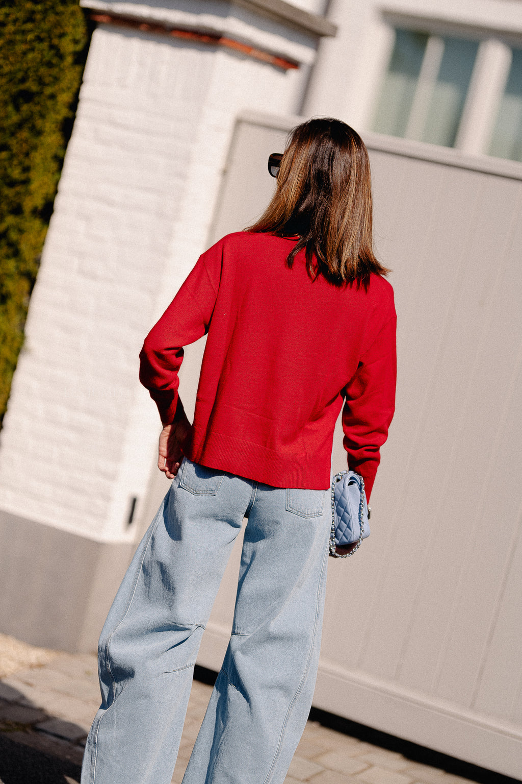 Cosette V-neck jumper red
