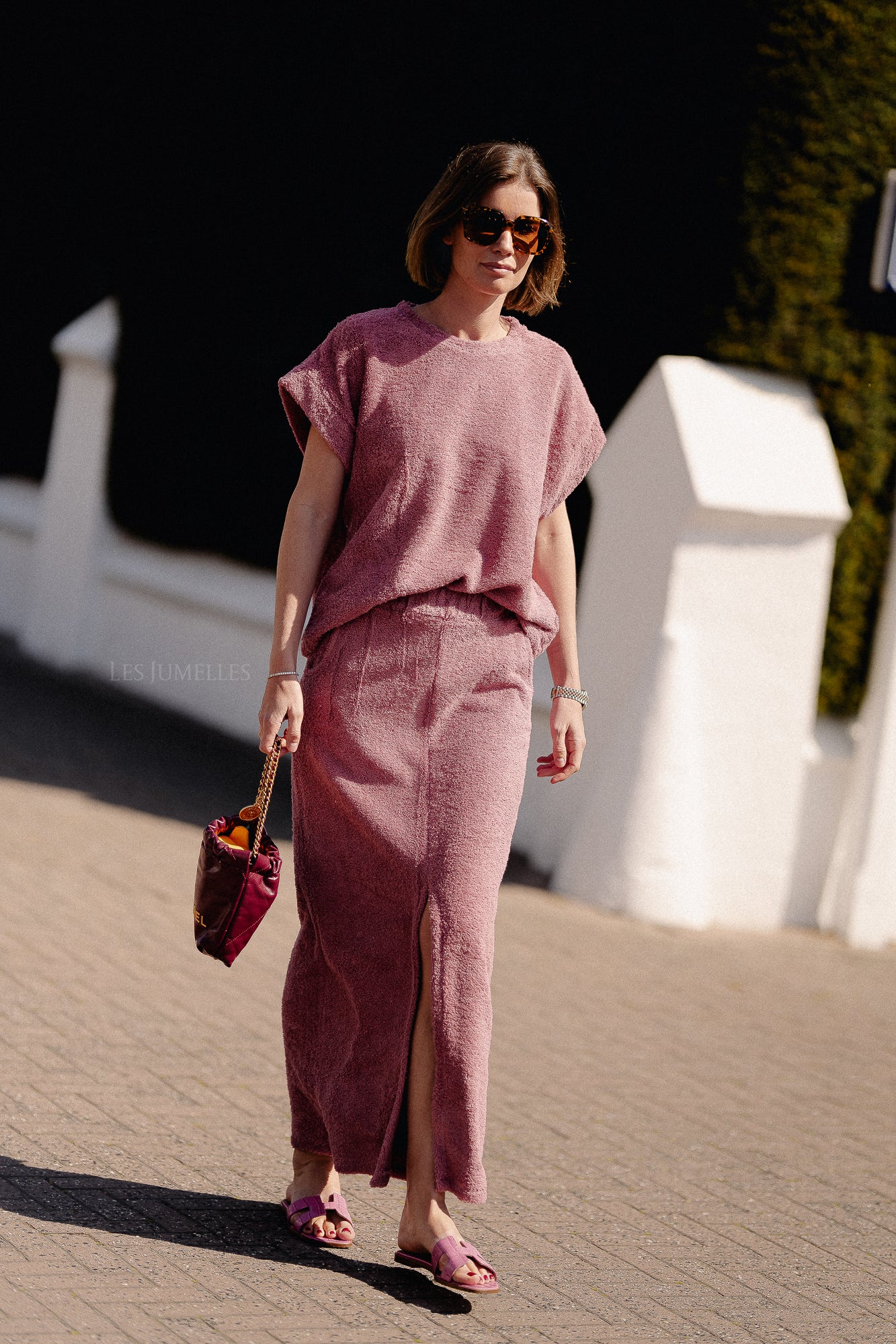 Annabelle SS terry shirt marsala