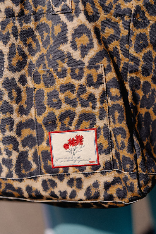 Les Jumelles Leopa canvas Camila bag
