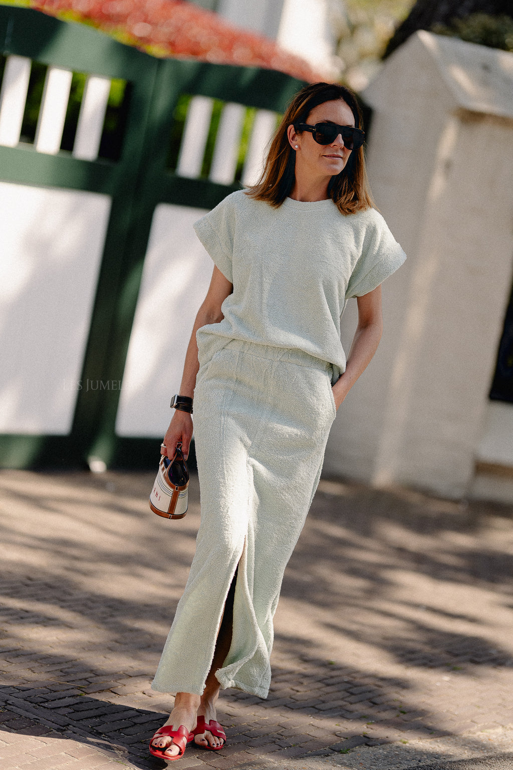 Annabelle SS terry shirt mint green