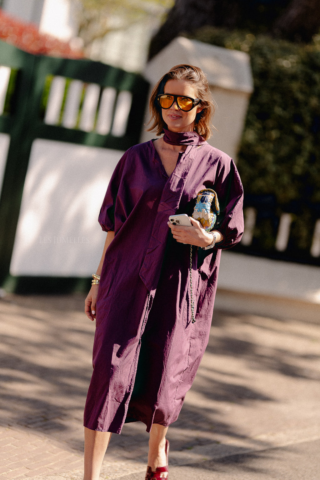 Bonnie long dress aubergine
