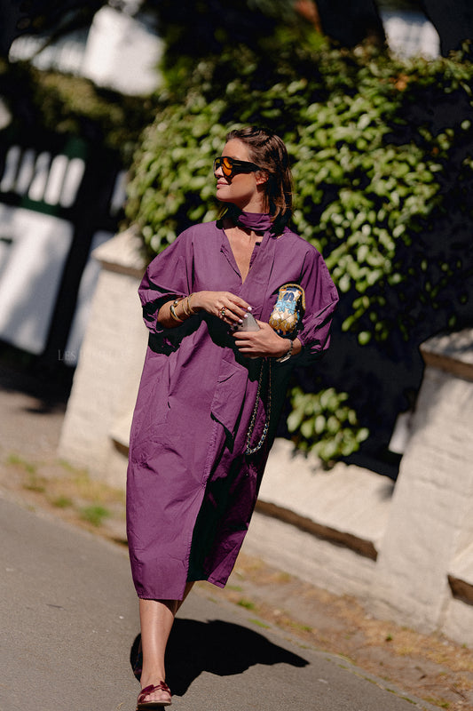 Les Jumelles Bonnie long dress aubergine