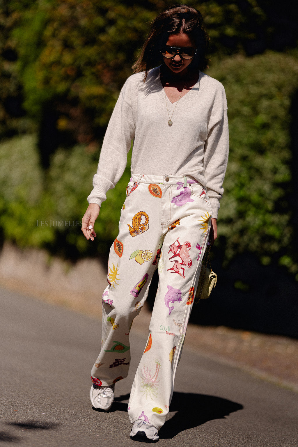 Cosette V-neck jumper beige melange