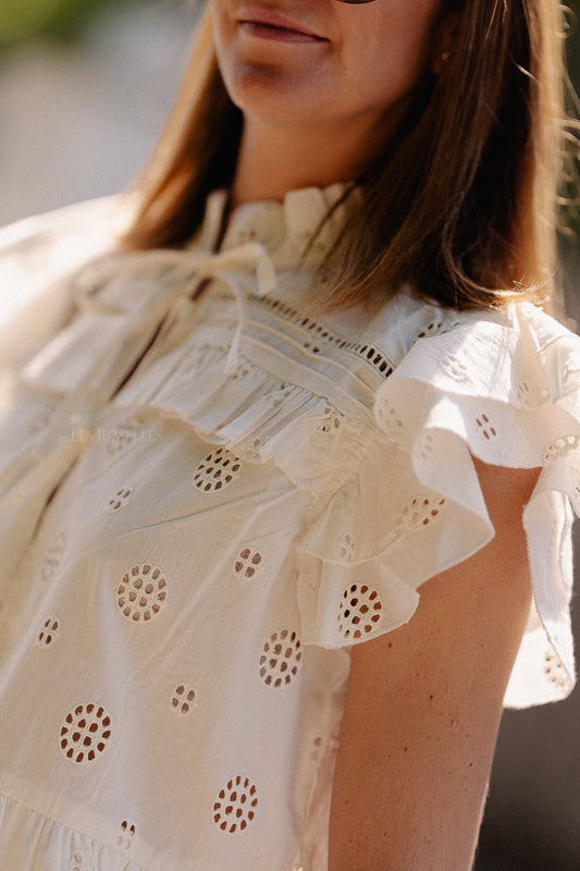 Les Jumelles HazelSW top off white