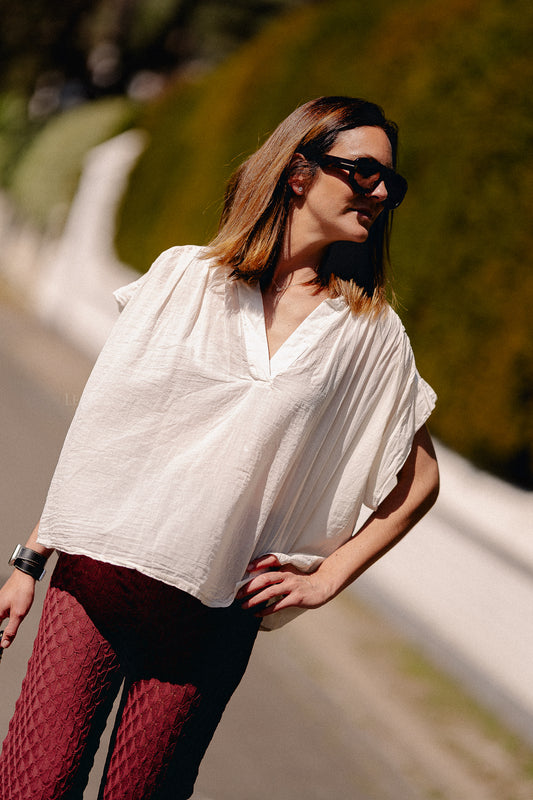 Les Jumelles Portia blouse ecru