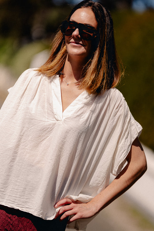 Les Jumelles Portia blouse ecru