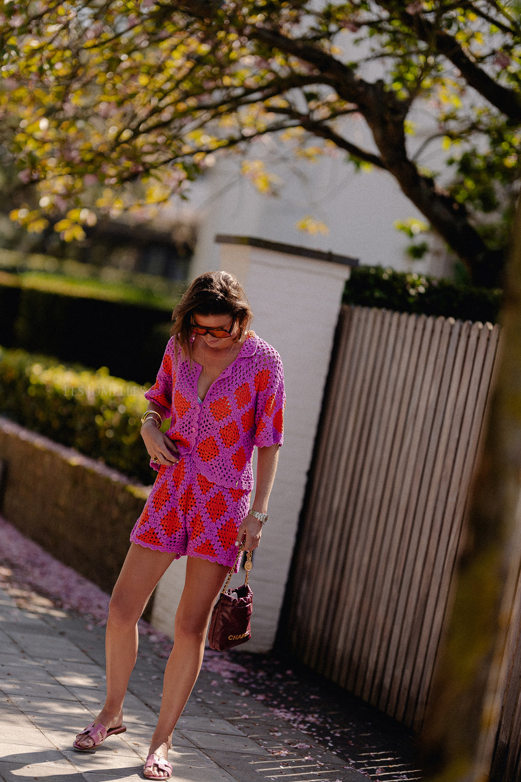 Loca short vivid viola/sunset orange