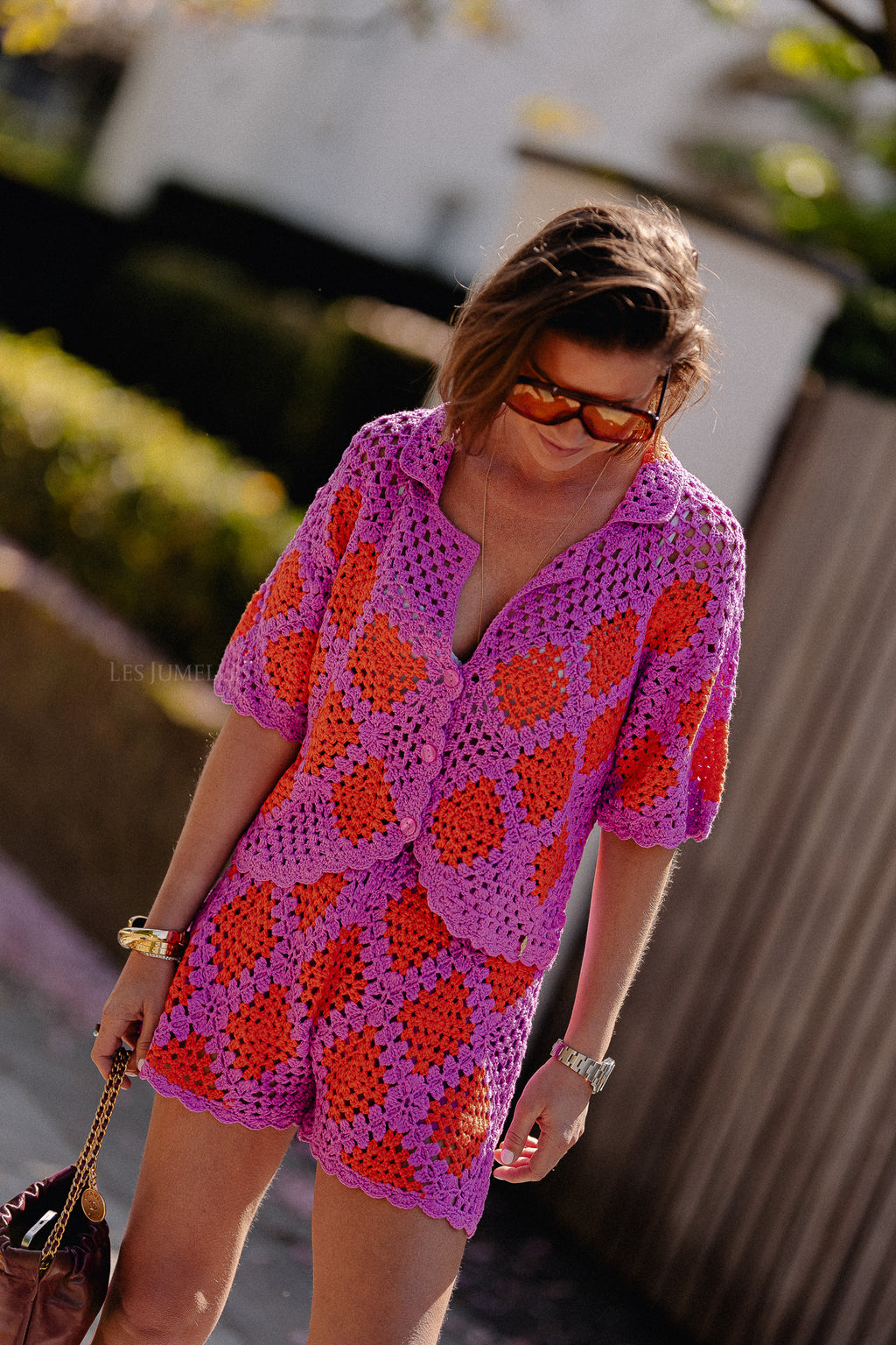 Loca short vivid viola/sunset orange