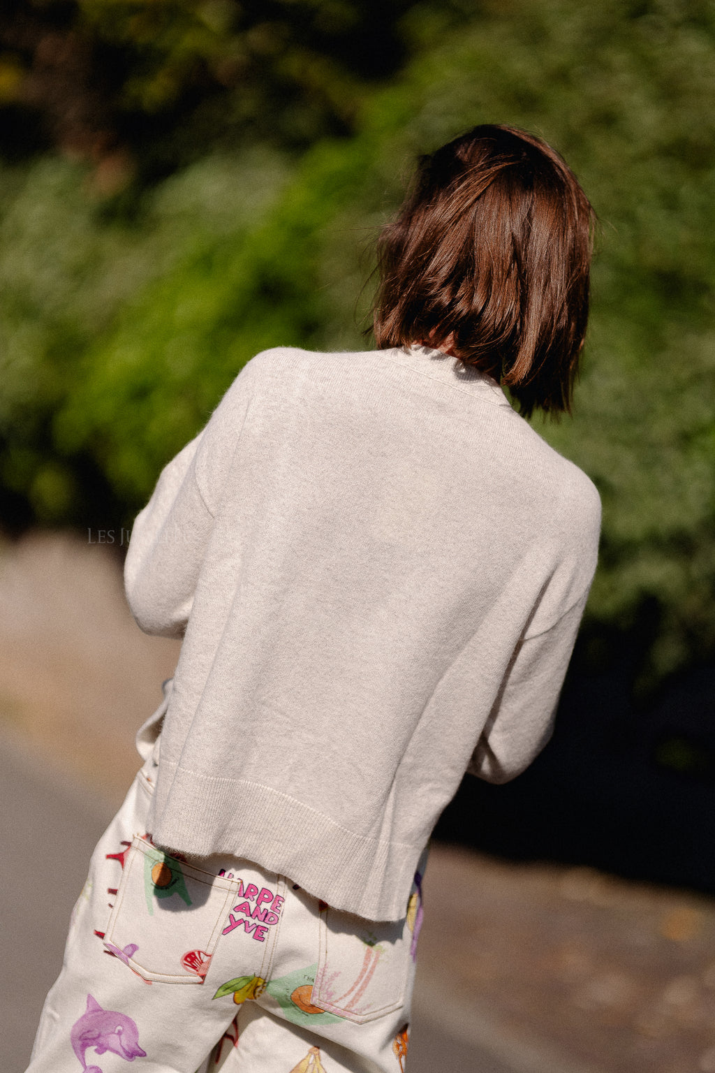 Cosette V-neck jumper beige melange