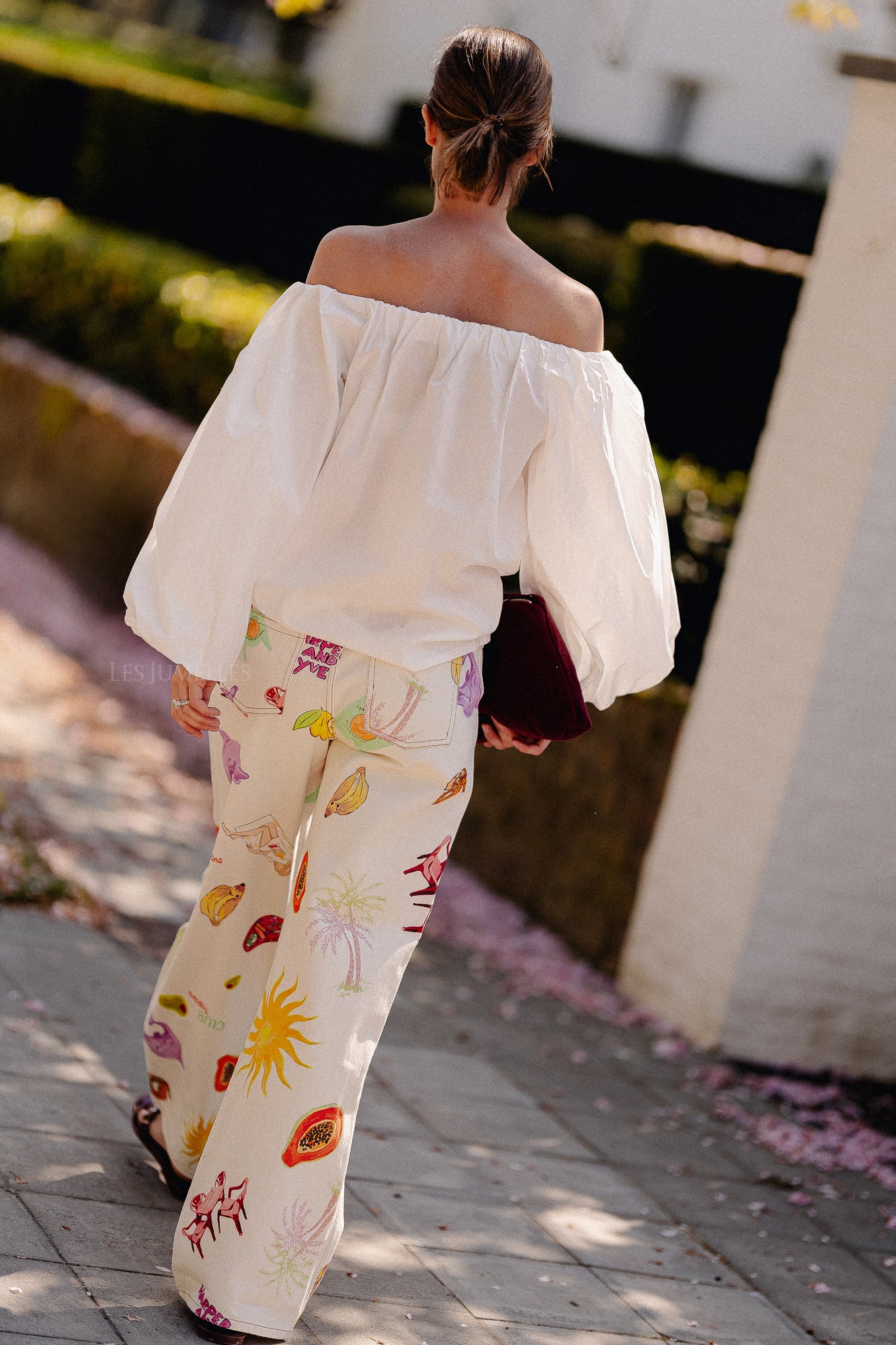 Fran Off-Shoulder-Bluse weiß