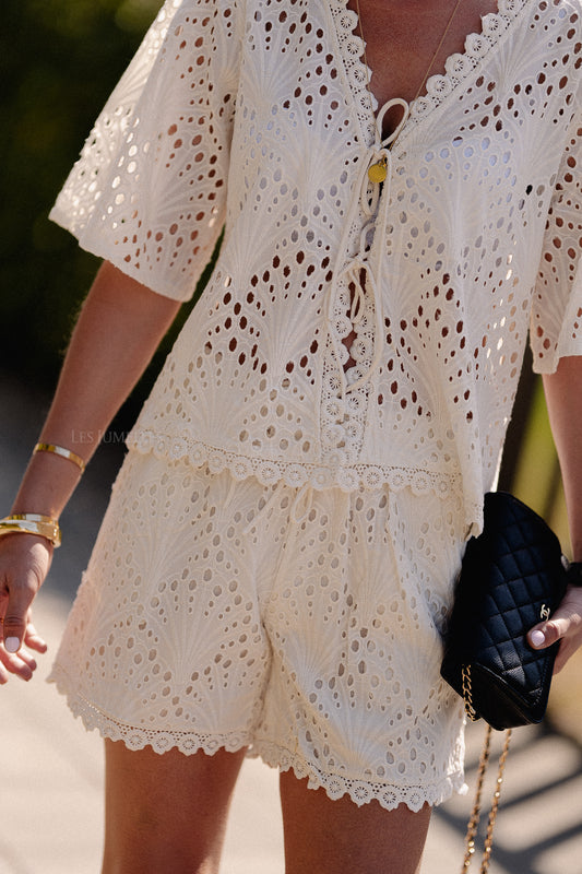Les Jumelles NinaSW shorts cream