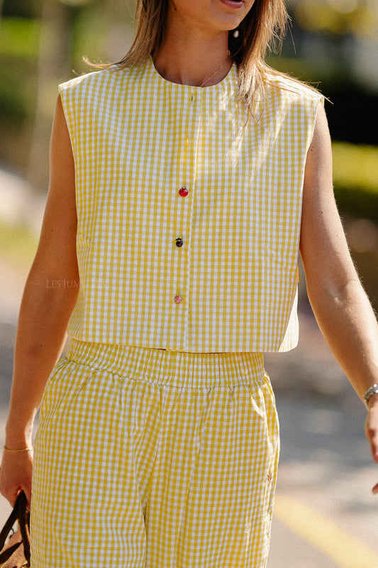 Les Jumelles Charlie gilet lemon