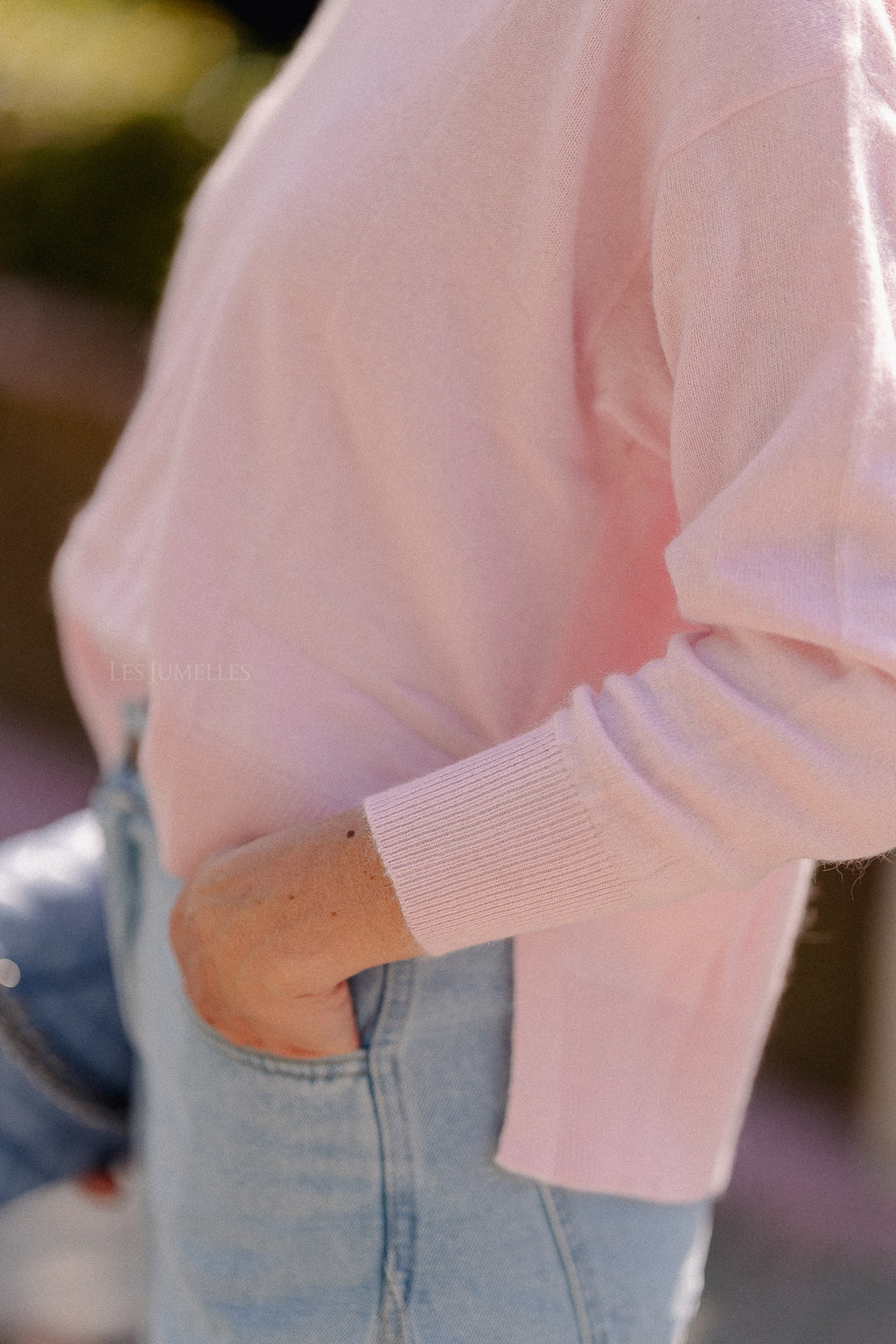 Cosette V-neck jumper baby rose