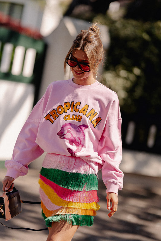 Les Jumelles Dolphin sweater sweet pink