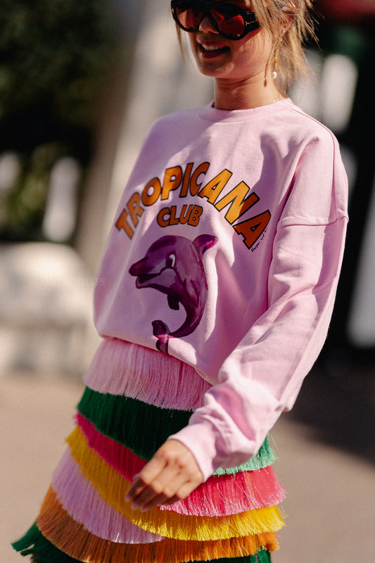 Les Jumelles Dolphin sweater sweet pink
