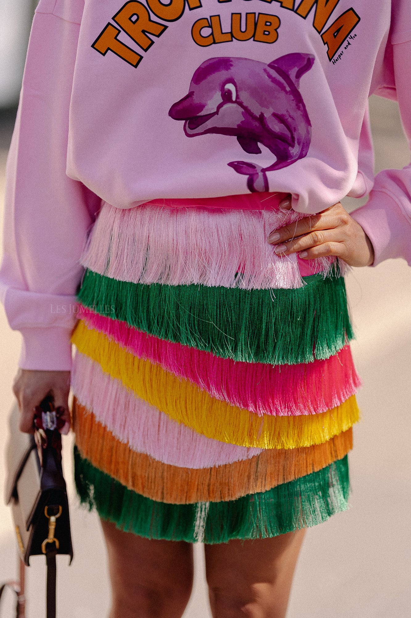 Olivia skirt multi fringe