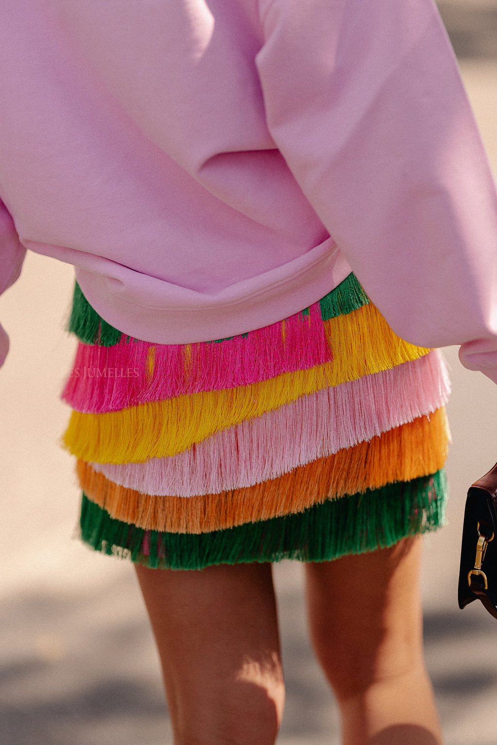 Olivia skirt multi fringe