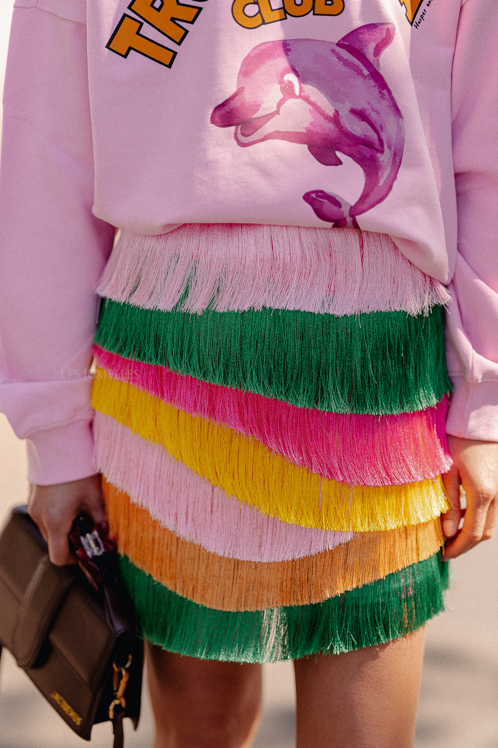 Olivia skirt multi fringe