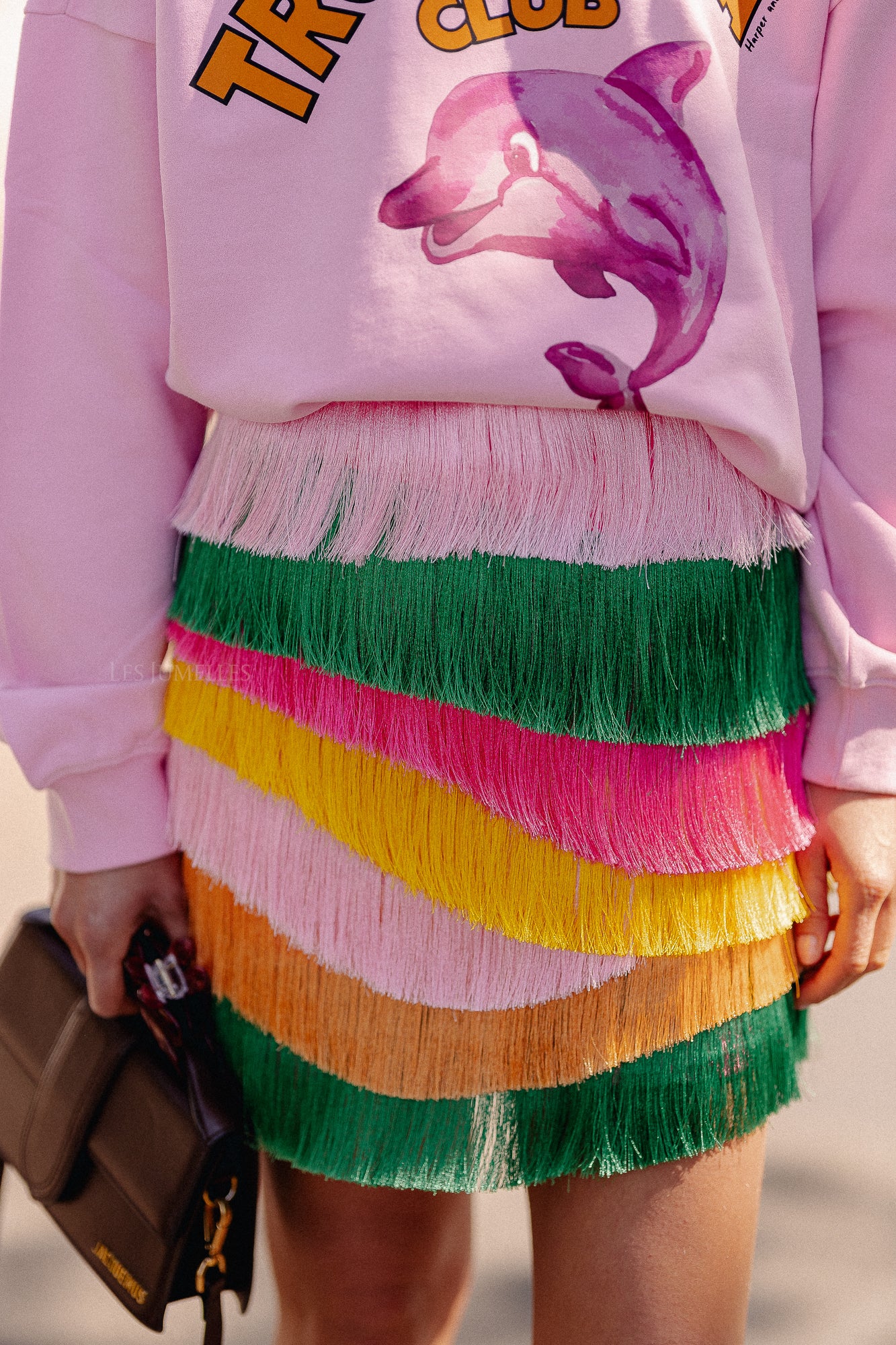 Olivia skirt multi fringe
