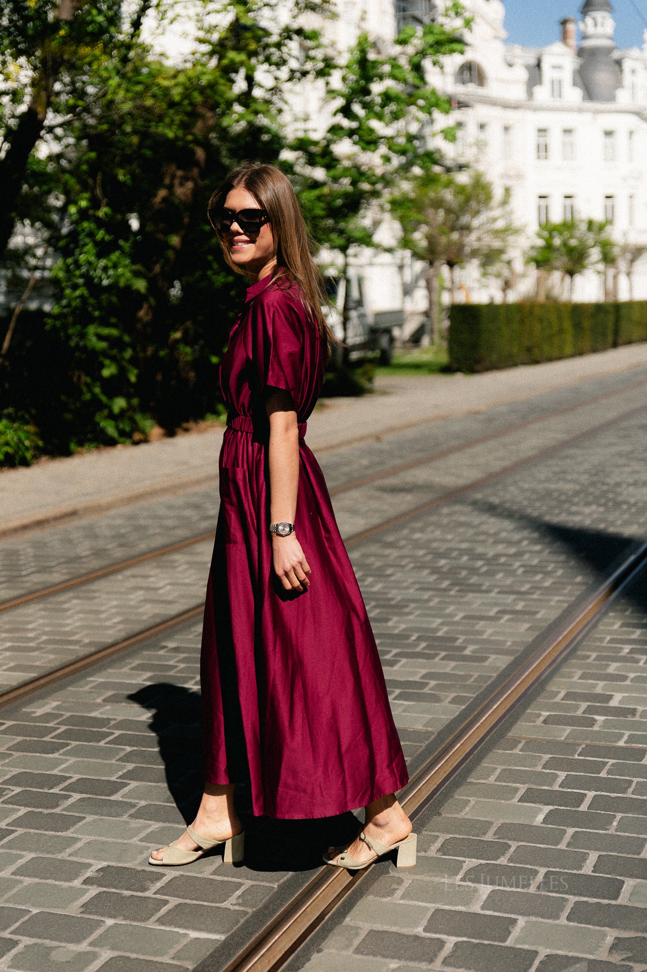 YASSimana SS long dress rhododendron