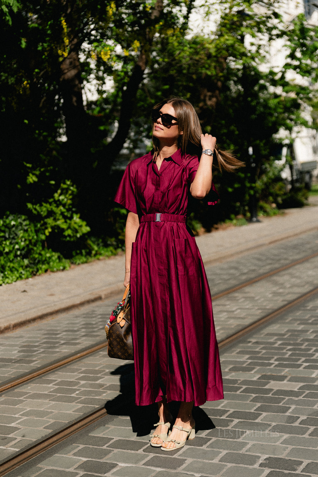 YASSimana SS long dress rhododendron