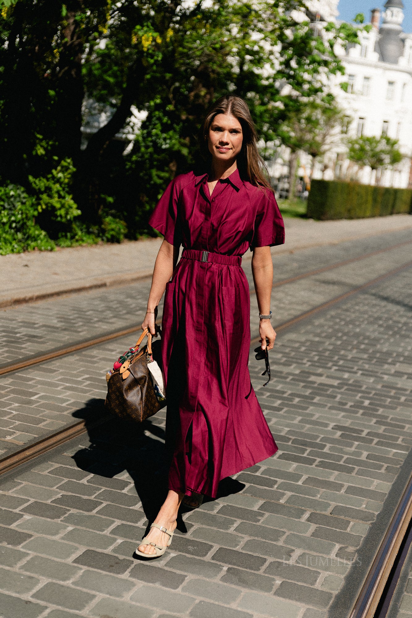 YASSimana SS long dress rhododendron