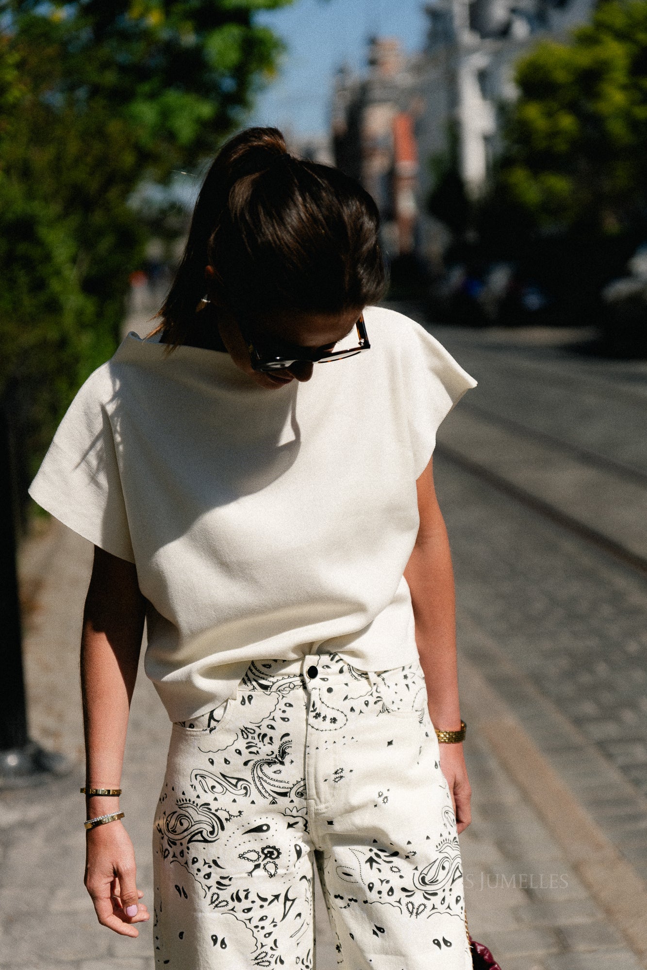Aimee Gestricktes Top Creme