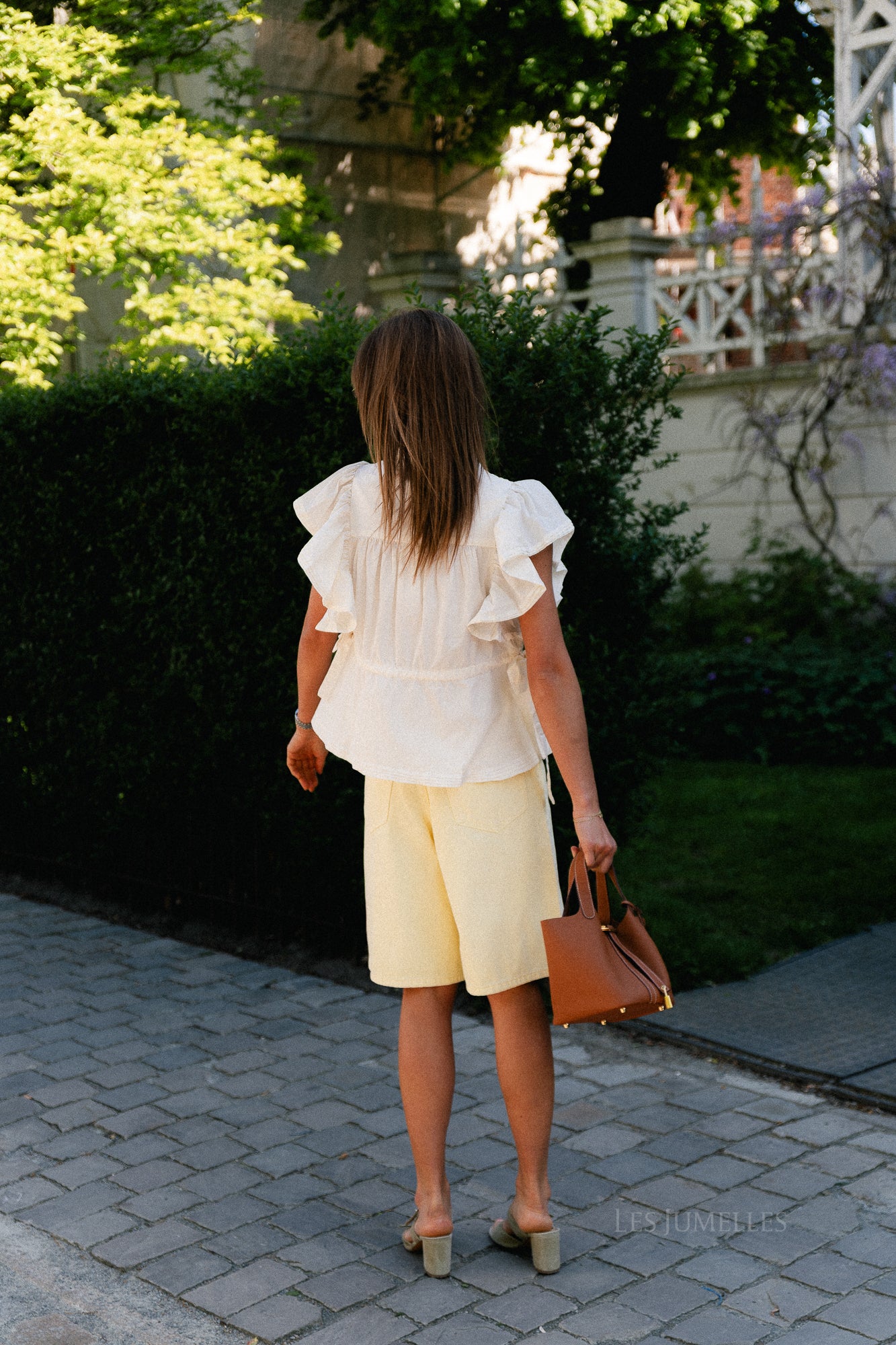 YASSun HW bermuda denim shorts anise flower