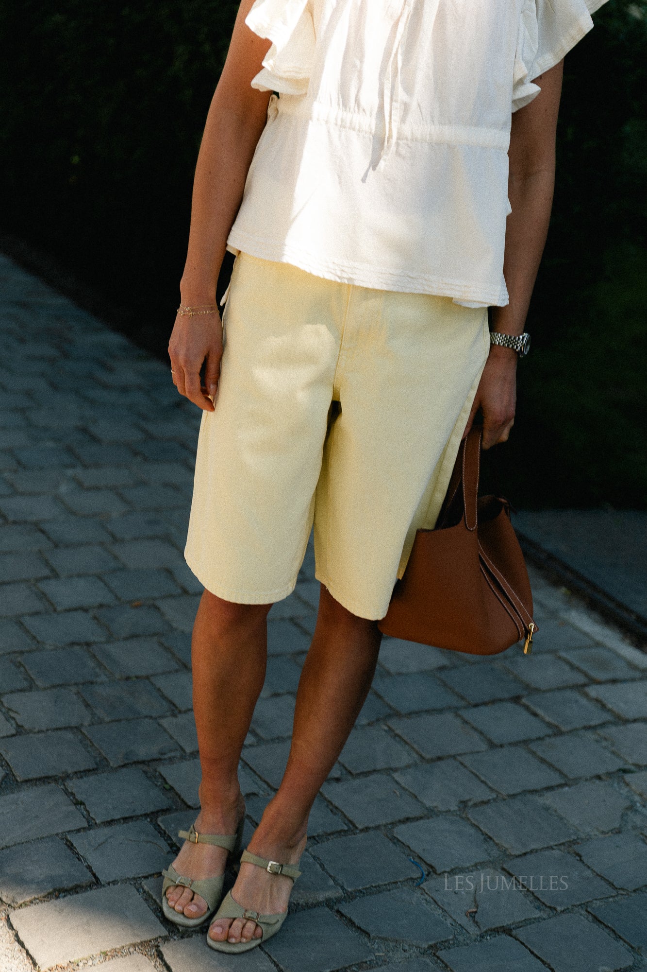 YASSun HW bermuda denim shorts anise flower