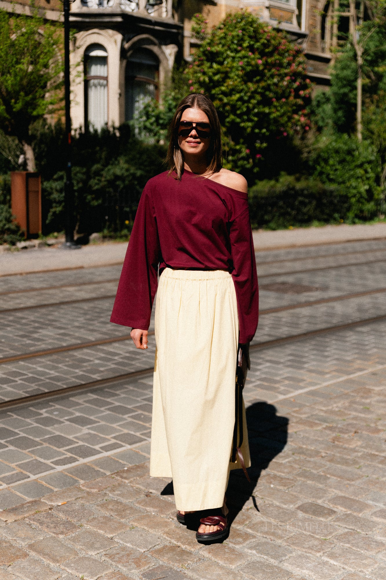 Tamsin long sleeve top burgundy