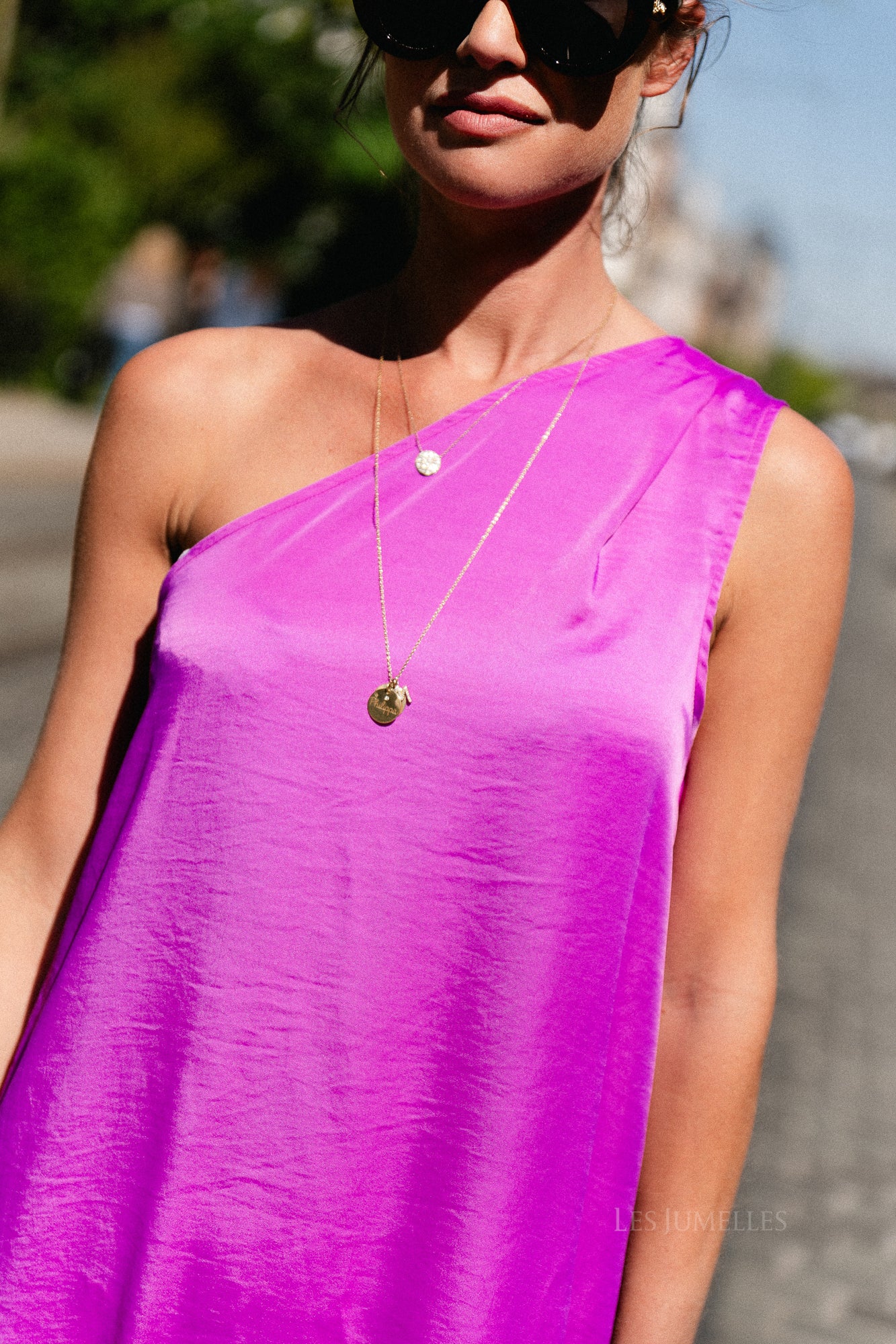 Nia one shoulder dress orchid