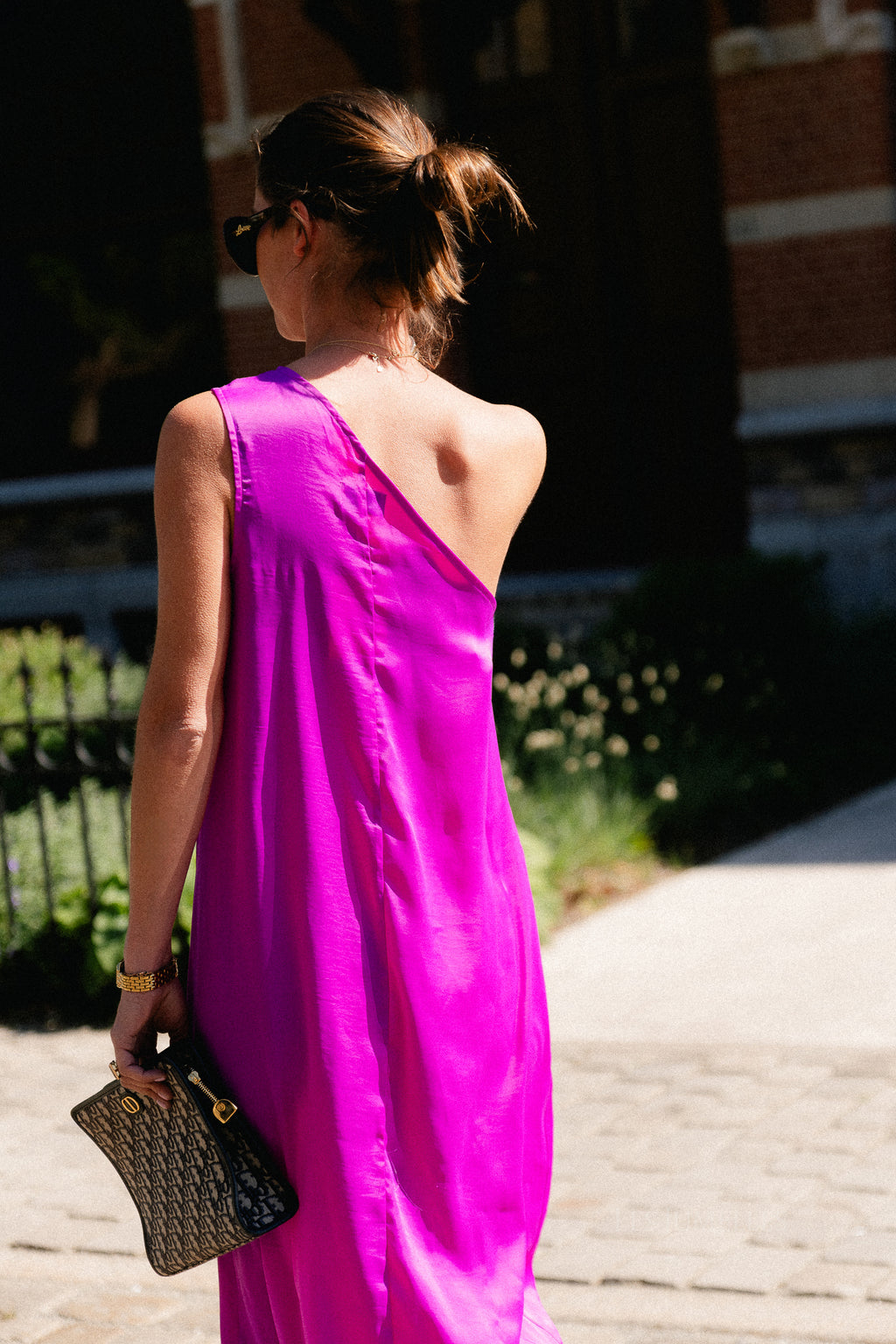Nia one shoulder dress orchid