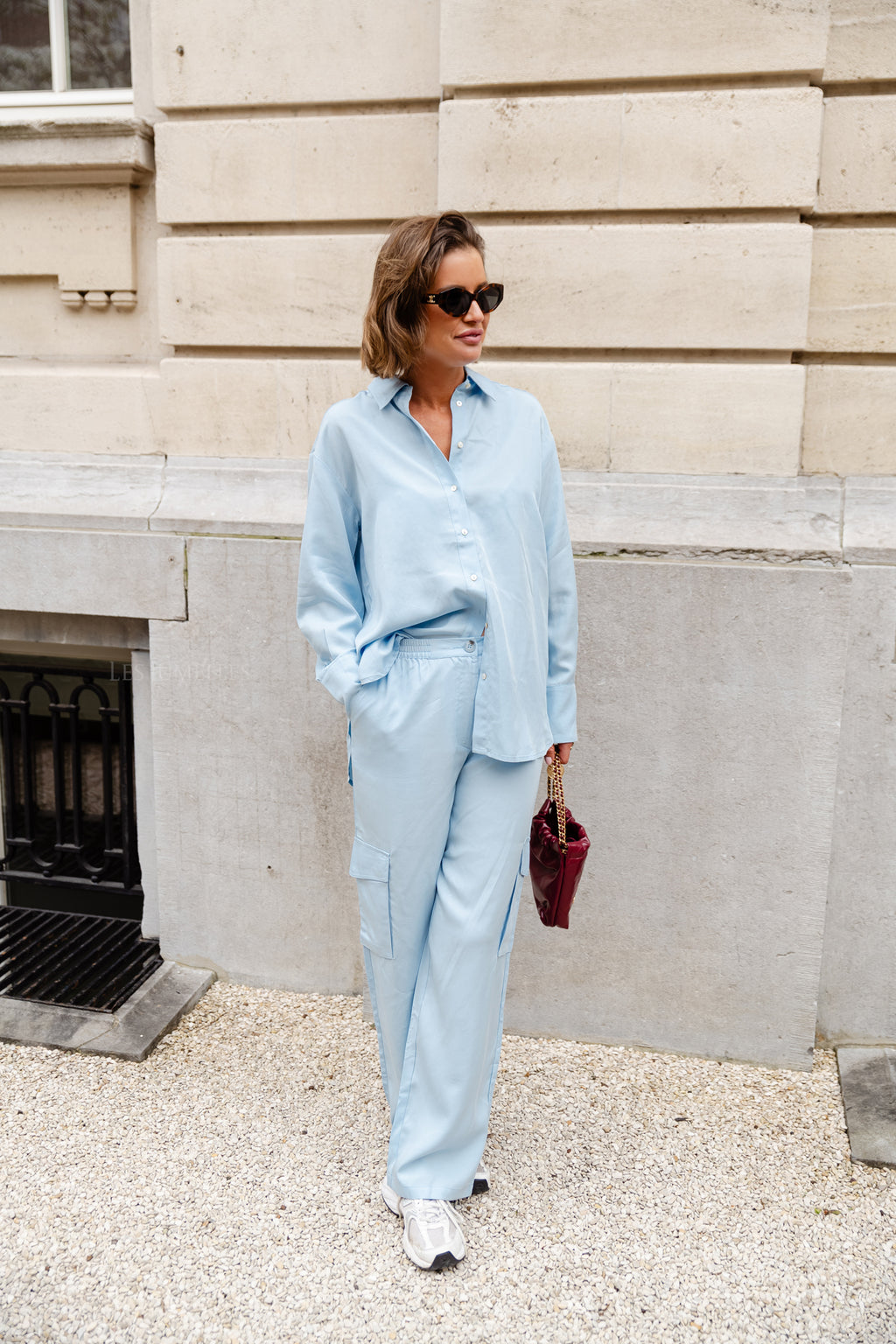 YasBamboo HMW pant elastic clear sky