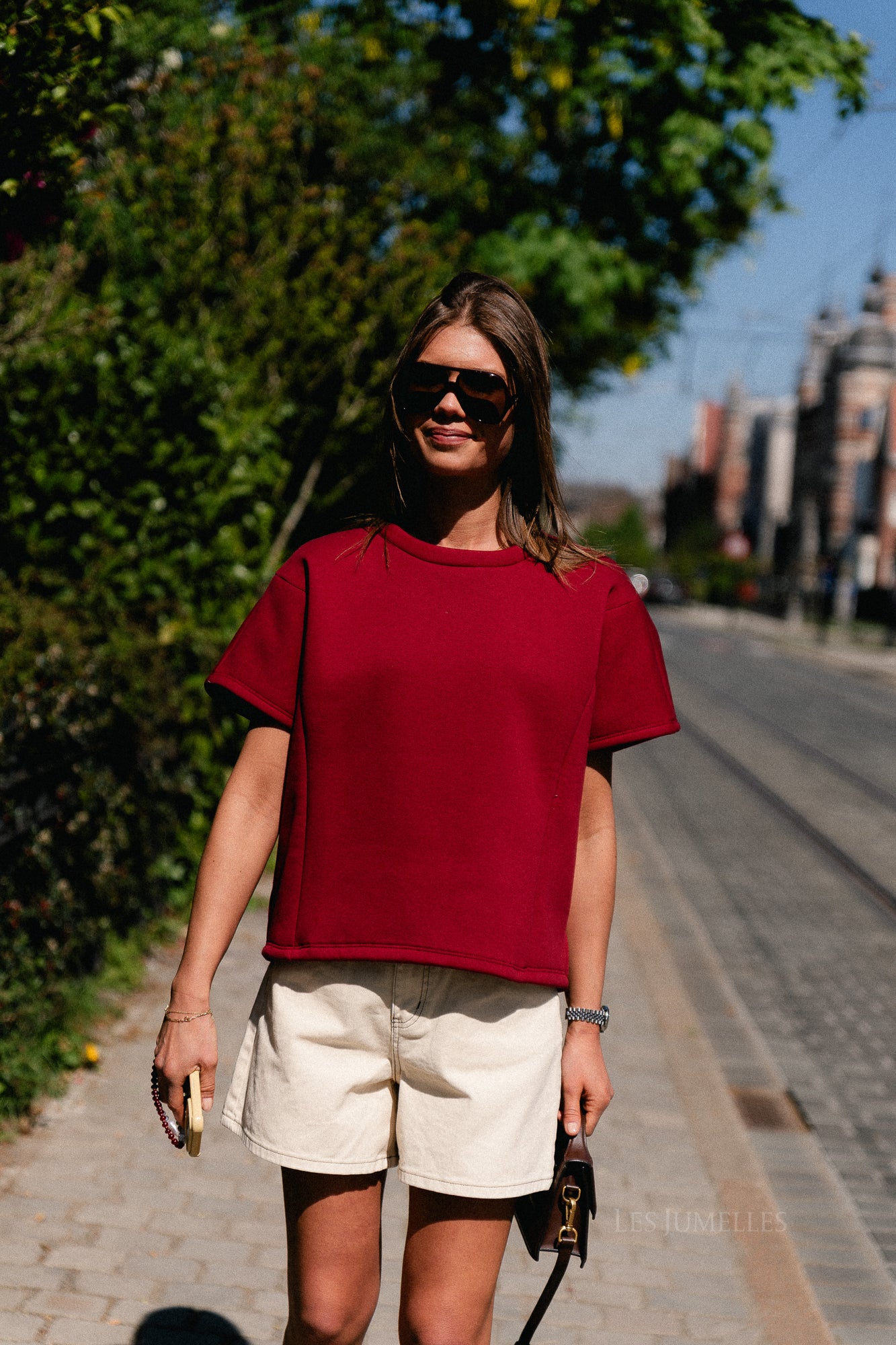 Joya SS sweatshirt wine red