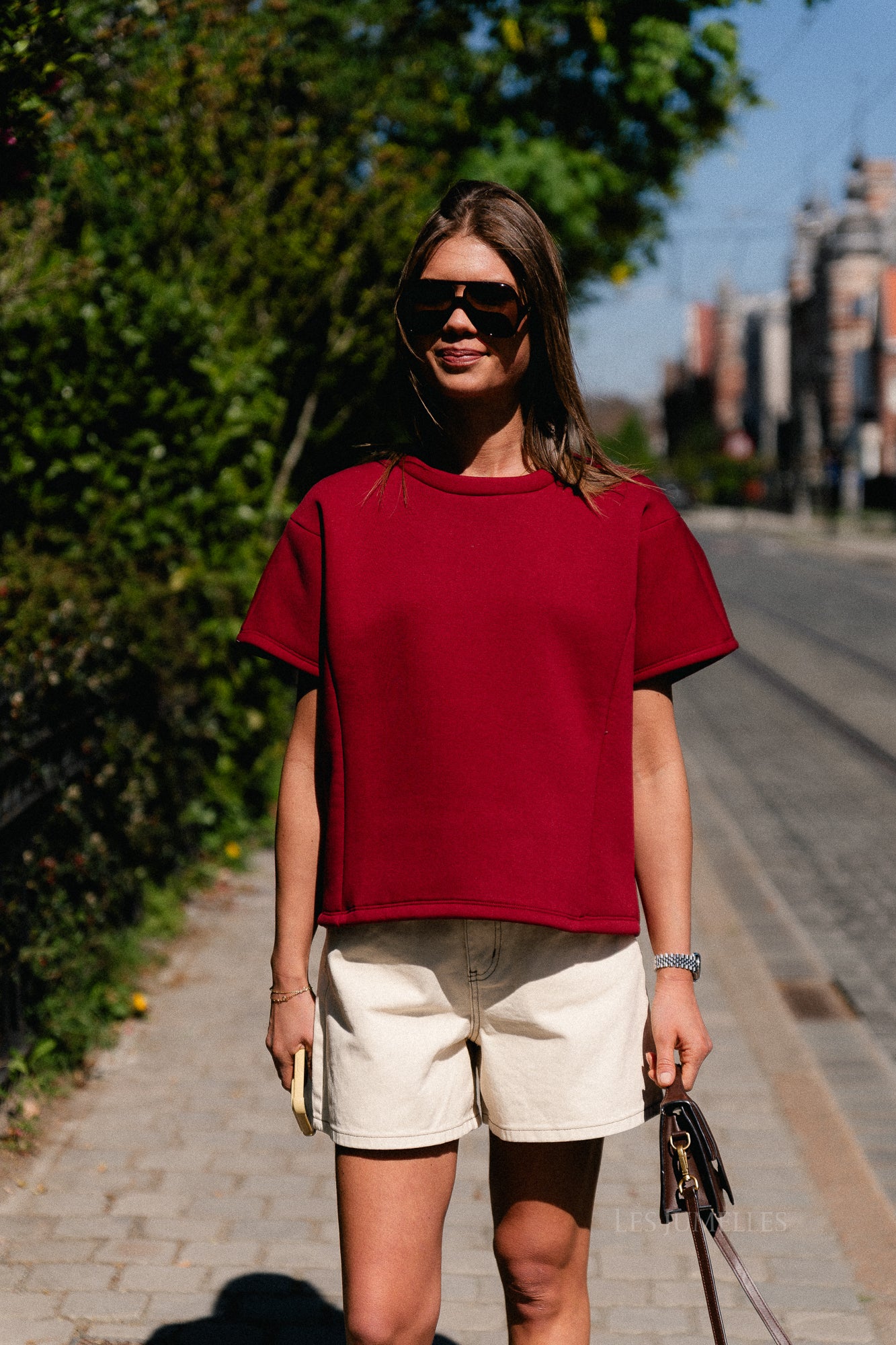 Joya SS sweatshirt wine red