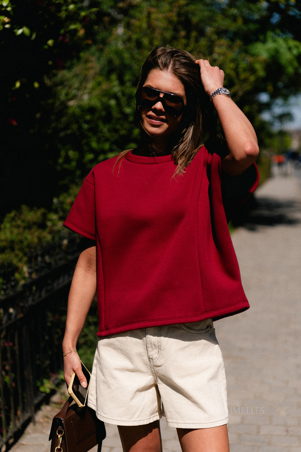 Joya SS sweatshirt wine red