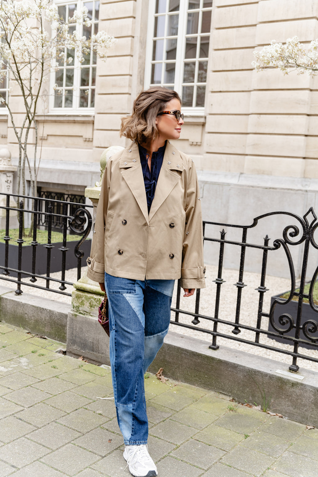 YASDiala LS short trenchcoat curds & whey