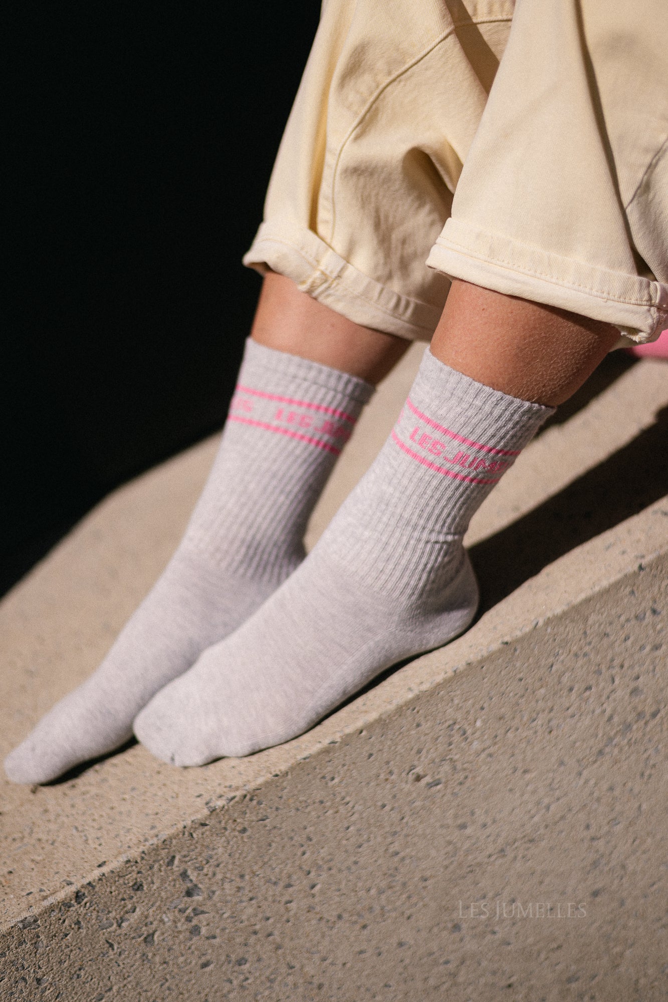 Fille à papa socks light grey/pink