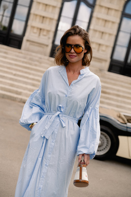 Les Jumelles Scarlet maxi dress light blue