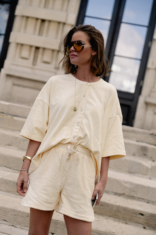 Les Jumelles Naram oversized shirt vanilla
