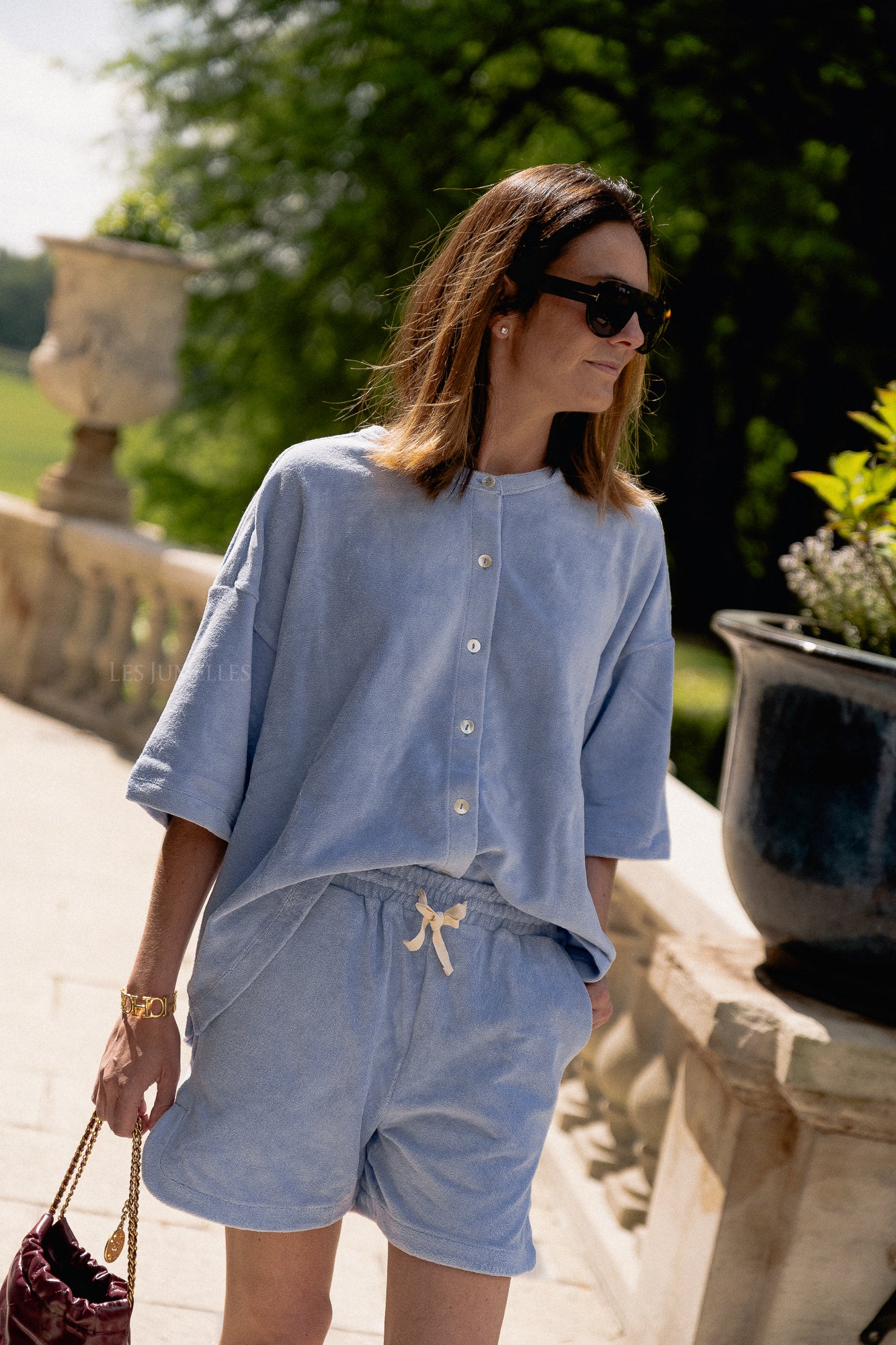 Naram oversized shirt lavender blue