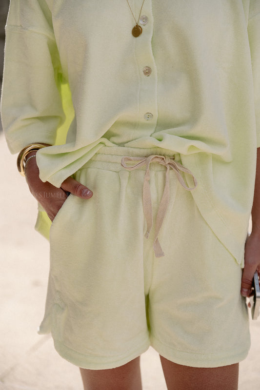 Les Jumelles Naram gym shorts lemon sorbet