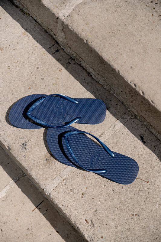 Les Jumelles Havaianas slim fit navy blue