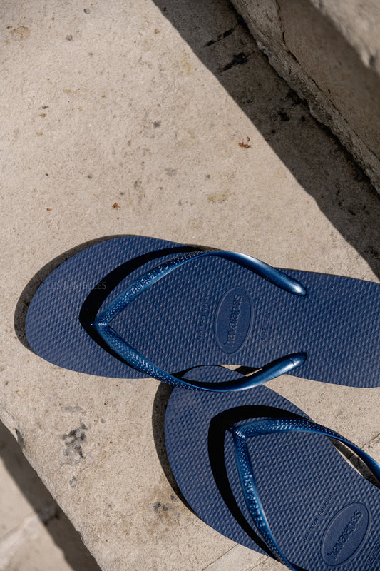 Les Jumelles Havaianas slim fit navy blue
