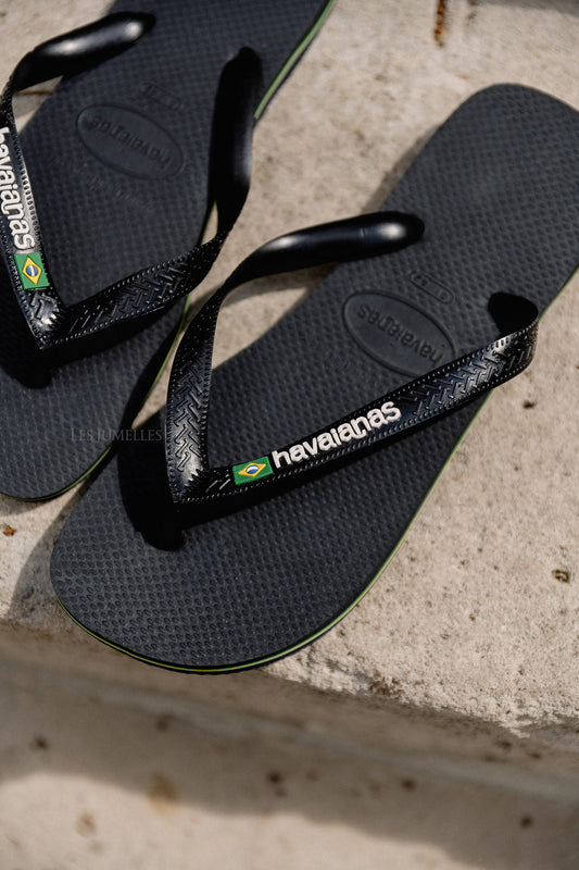Les Jumelles Havaianas brasil logo black