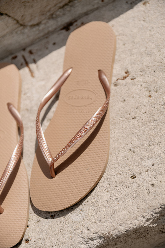 Les Jumelles Havaianas slim fit rose gold