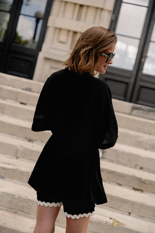 Les Jumelles VIManda wavy 2/4 kimono black beauty/birch